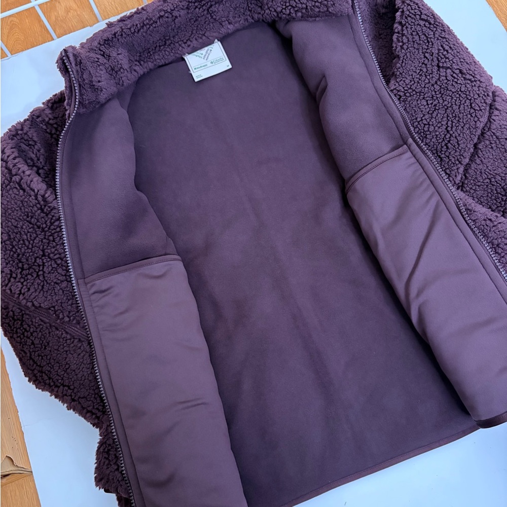 Columbia x Madhappy - Plush Sherpa Jacket - size medium, unisex! NWT 🧸🤎💜 - Picture 10 of 11